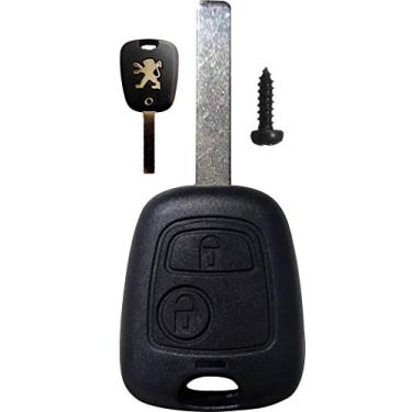 Imagem de Carcaça Chave Oca Peugeot 2 Botões Com Lâmina Pantográfica