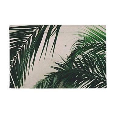 Imagem de DIYthinker Fotografia Folha Planta Imagem Natureza Tapete Antiderrapante Tapete de Porta de Banheiro