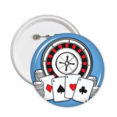 Imagem de Fichas de pôquer, ilustração de toca-discos, broches, decoração de roupas, 5 peças, presente