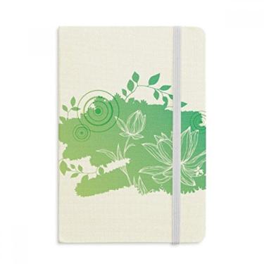 Imagem de Caderno de flores de flor de lótus com folhas de sapo e capa dura de tecido oficial