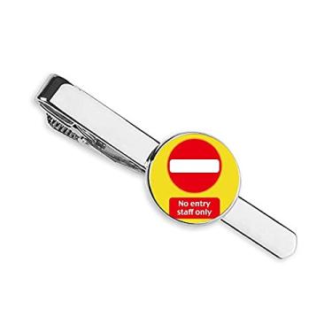Imagem de Logotipo No Entry Stuff Only Gravata Clip Bar Presente Homem Empresarial