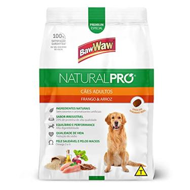 Imagem de Ração Baw Waw Natural Pro para cães adultos sabor Frango e Arroz - 10,1kg