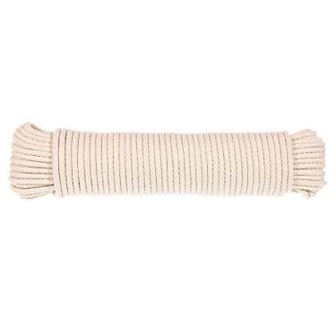 Imagem de Corda para roupas trançadas de algodão natural Scottie – Vários tamanhos e comprimentos disponíveis – Linha de roupas de corda de algodão – Linha de roupa para lavanderia para todos os fins, corda secadora, 3/16 X 100 Feet, Natural