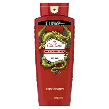 Imagem de Old Spice Sabonete corporal masculino Wild Collection, aroma Dragonblast, 54 ml, vermelho (pacote com 4)