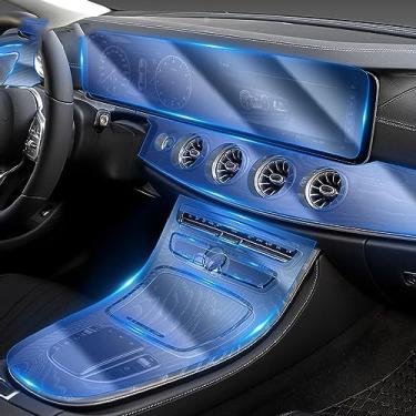 Imagem de LAVIYE Interior do carro GPS navegador console central transparente TPU película protetora Filme anti-risco, para Mercedes-Benz CLS 2018-2022