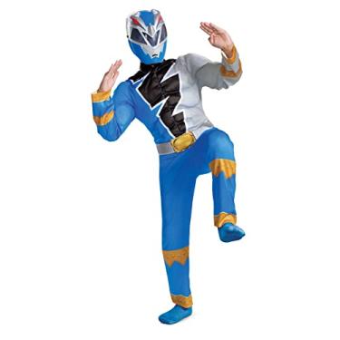 Imagem de Blue Power Ranger Costume for Kids, Official Power Rangers Dino Fury Outfit with Mask, Child Size Medium (7-8)