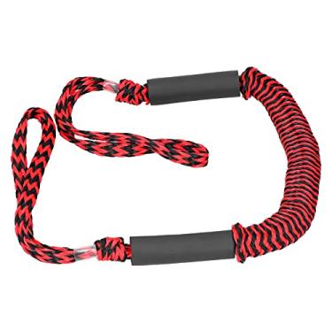 Imagem de Boia de barco marítimo, bom efeito de amortecimento, linhas de doca esticáveis ajustadas, resistentes ao desgaste para a maioria das pessoas para ancoragem de um vaso (ondulações vermelhas e pretas)