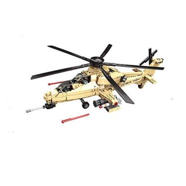 Imagem de Conjunto de helicópteros Jim`s Fighter WZ-10 - Brinquedo de construção de tijolos