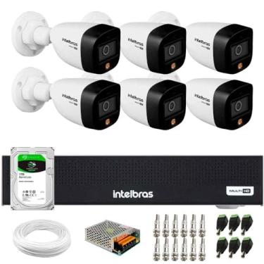 Imagem de Kit 6 Câmeras Intelbras Vhd 1220 B Full Color Bullet Full Hd 1080p Multi Hd Ir 20m + Dvr Intelbras Mhdx 1008-c 8 Canais + Hd 1tb Barracuda