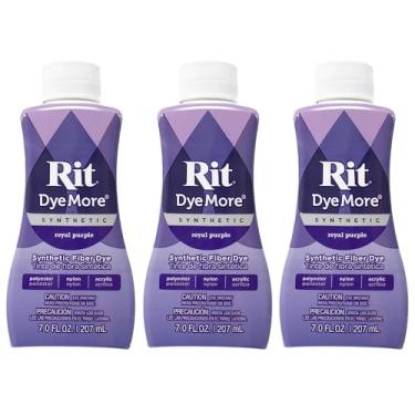 Imagem de Rit DyeMore Corante de fibra líquida sintética de 200 ml para roupas, decoração e artesanato – roxo real (pacote com 3)