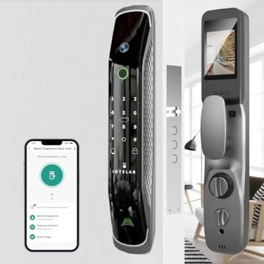 Imagem de Fechaduras WiFi, Smart Lock,5 em 1 Fechadura Digital Biométrica de porta, Fechadura de porta de entrada sem chave Bloqueio automático, senha anti-espionagem para a porta da frente (X2)