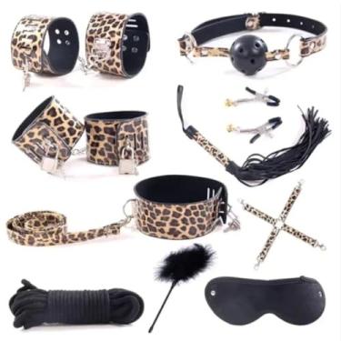 Imagem de Kit Algemas Sexuais Conjuntos Para Jogos Eróticos kit 11 peças (Dourado)