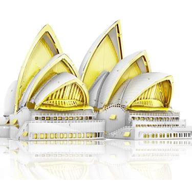 Imagem de Piececool 3D Metal Models Building Kits,Sydney Opera House Architecture 3D Puzzles DIY Crafts Kit Brain Teaser Puzzles for Family Time, Best Birthday Gift