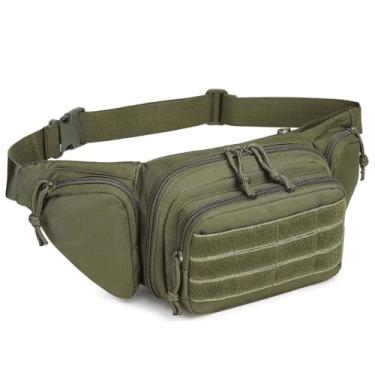Imagem de Pochete Tática Militar Esportiva Transversal Cintura Bolsa De Ombro Armazenamento (Verde)