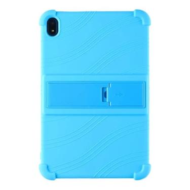 Imagem de Capa para Nokia T20 TA-1392 10,36 capa à prova de choque infantil segura de silicone portátil com suporte para tablet Nokia T10#S (azul celeste, para Nokia T20)