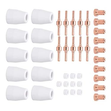 Imagem de Conjunto de Consumíveis de Cortador de PLASMA de 40 Unidades Com Copos de Proteção, Eletrodos, Anéis e Pontas - Acessórios de Cortador de PLASMA Resistentes e Duráveis ​​para