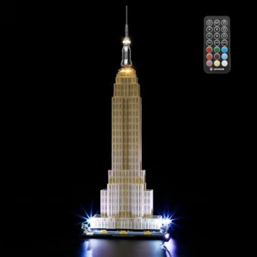 Imagem de MENZAVA LED Light Set (Remote Control) Compatible with 21046 Empire State Building Architecture Building Blocks Model - Model Set NOT Included