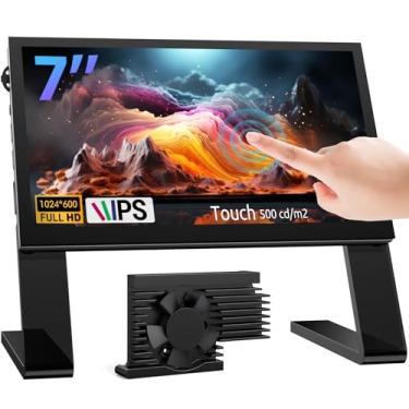 Imagem de InnoMaker Monitor LCD IPS 7 Polegadas com Tela de Toque Capacitiva 1024x600 HDMI para Raspberry Pi 5/4B/3B+/3B/B+, Alto-Falantes Duplos Integrados, Compatível com DAC/DAC PRO/AMP/AMP PRO