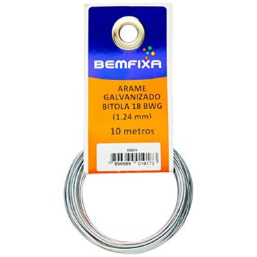 Imagem de Arame Galvanizado Nº18 (1,24mm) Bemfixa – Rolo Cinza Alta Resistência Anticorrosão – Uso Profissional e Doméstico