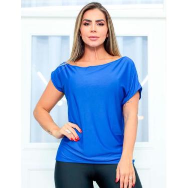 Imagem de Blusa Feminina Fitness Ombro Só em Dry Fit Seca Rápido para Academia e