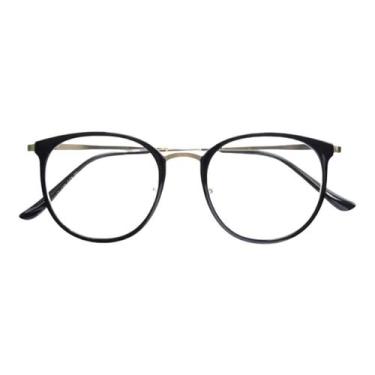 Imagem de Armação Para Óculos Grau Feminino Redondo Santiago Preto - Palas Eyewe