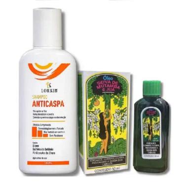 Imagem de Kit Shampoo Anticaspa Lorkin e Óleo Seiva de Mutamba e Juá