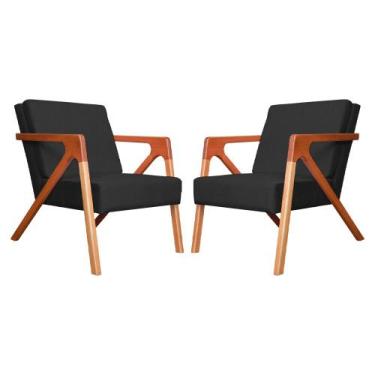 Imagem de Kit 02 Poltronas Decorativas Monalisa para Recepção Suede Cores - DS E