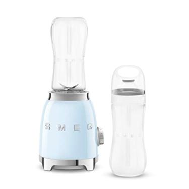 Imagem de SMEG Liquidificador pessoal retrô com 2 frascos PBF01PBUS, azul pastel, médio