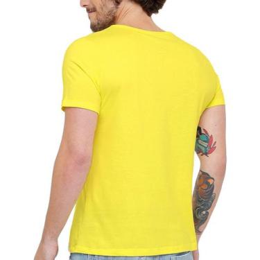 Imagem de Kit 3 Camisetas Gola V Masculina Básica Lisa Algodão Blusa - Vesttuari