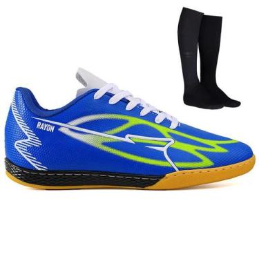 Imagem de Chuteira Futsal Masculina Material Sintetico Futebol de Salao Quadra +