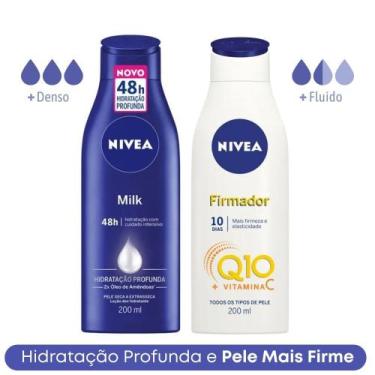 Imagem de Loção Corporal Hidratante Milk 200ml + Hidratante Firmador Q10 Pele Ma