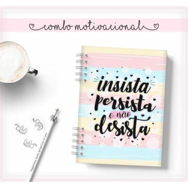 Imagem de Caderno Personalizado MOTIVACIONAL 60 Folhas 15,5x21,5 Cm - Mel'art Pa