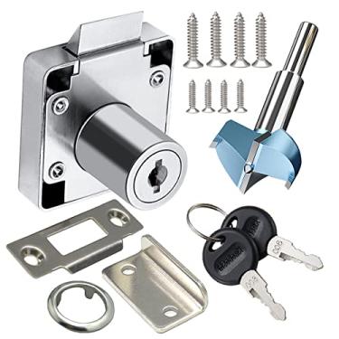Imagem de Gaveta de armário de lingueta de trava automática e broca Forstner para mobília Locker Showcase Lock Diâmetro de perfuração 3/4"/19 mm para painel de porta (3/12.7 cm-/15mm -7/20.3 cm-/22.3 cm)