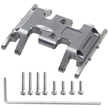 Imagem de ShareGoo Aluminum Alloy Gearbox Mount Base Transmission Skid Plate Compatible with Axial SCX24 AXI90081 1/24 RC Crawler Car Upgrades Parts (Titanium)