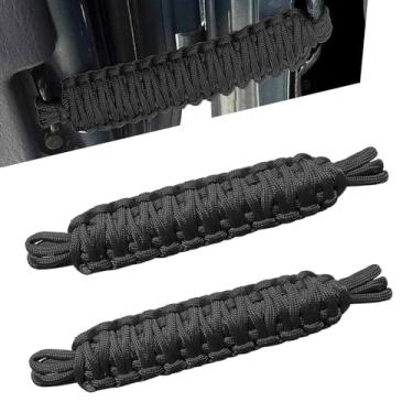 Imagem de gunroil Pack-2 correias limitadoras de porta de carro, tecido durável tecido à mão, limitador de balanço de porta de veículo, localizador de correias automotivas resistentes compatível com Jeep
