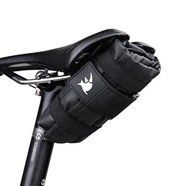 Imagem de Rhinowalk Bolsa para selim de bicicleta – Bolsa de ferramentas de reparo de ferramentas de reparo para montanha, estrada, MTB, bicicleta de engrenagem fixa (preto)