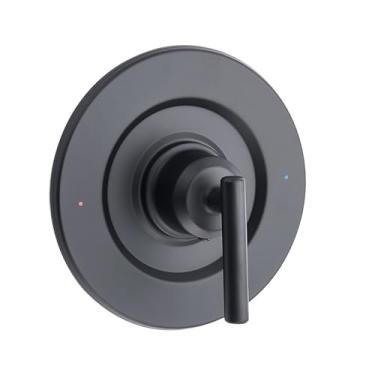 Imagem de Maçaneta de chuveiro compatível com Moen T2901 Gibson Posi-Temp kit de acabamento de válvula de chuveiro cromado, alça de chuveiro (#2510 válvula necessária) (preto)