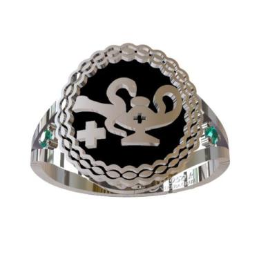 Imagem de Anel De Formatura De Enfermagem Em Prata 950k - Vieira Cruz Joias, Pre