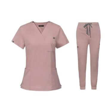 Imagem de Uniforme Médico para Enfermeira - Conjunto de Scrubs para Hospital e C