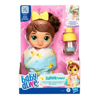 Imagem de Boneca Baby Alive Shampoo Morena Hasbro, Rosa, Baby Alive