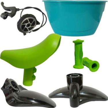 Imagem de Cestinha Banco Freio Para Lama De Bicicleta Aro 12 Nathor, Verde