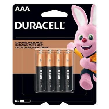 Imagem de Pilha Alcalina Aaa Mn2400b8 Duracell Cartela Com 8 Unidades
