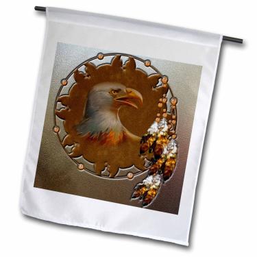 Imagem de 3dRose fl_108092_1 Bandeira de jardim de arte nativa americana de designer único, 30 x 45 cm