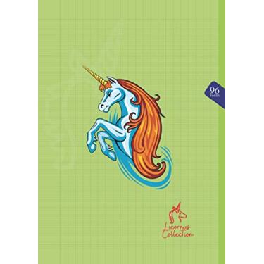 Imagem de Licornus Collection: Cahier 21x29.7 Grand Carreaux 96 Pages - Couverture Verte - Format A4