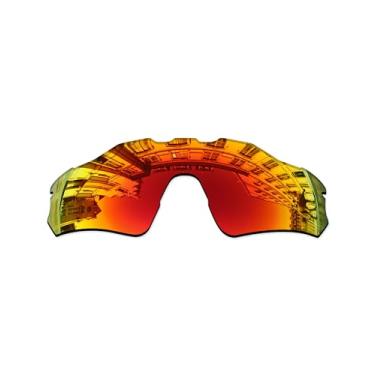 Imagem de Vonxyz Lentes de reposição para óculos de sol Oakley Radar EV Path OO9208 - Ruby MirrorCoat polarizado
