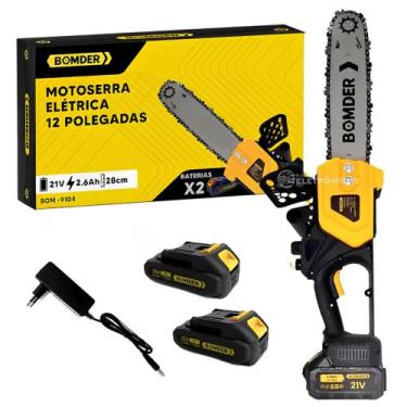 Imagem de Motosserra Elétrica 28cm com 2 Baterias e Carregador Bivolt BOM9104 - 