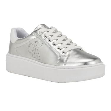 Imagem de Calvin Klein Tênis feminino Daili, Prata/Branco 040, 39