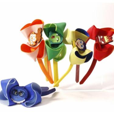 Imagem de Tiara Infantil Divertidamente  kit com 3 Colecionável  C/ briho - Ak T