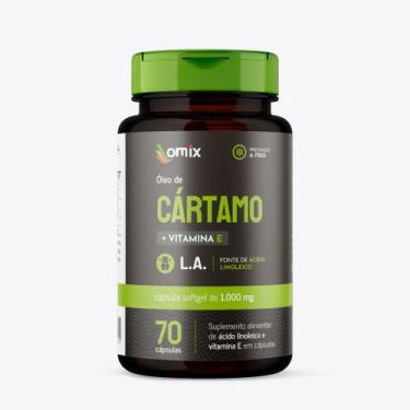 Imagem de Óleo de Cártamo c/ Vitamina E (1 g) - 70 cápsulas - Omix