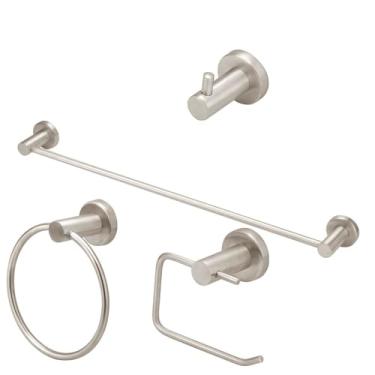 Imagem de Kit Acessórios Banheiro Completo Inox Escovado 4 Peças